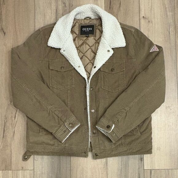 Guess Other - GUESS Corduroy Bomber With Sherpa Collar